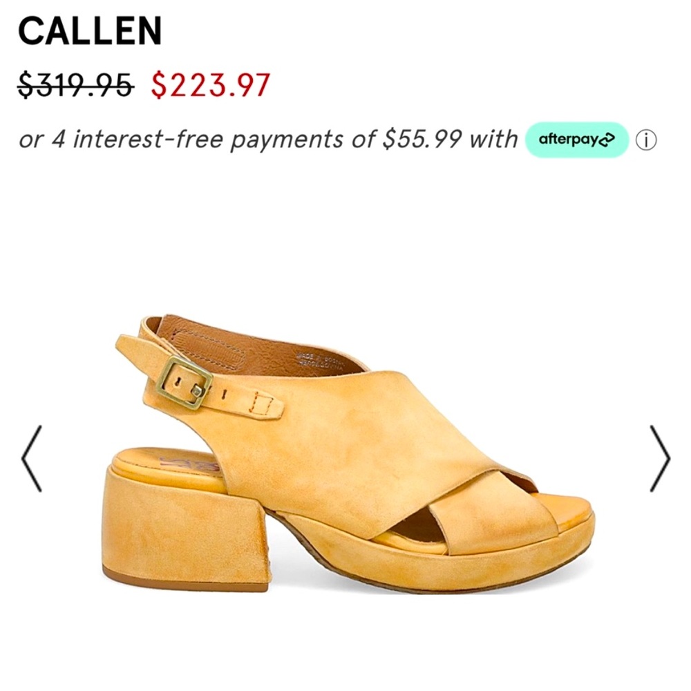 A.S. 98 Callen Leather Heels in SAND size 37 (7-7.5)
